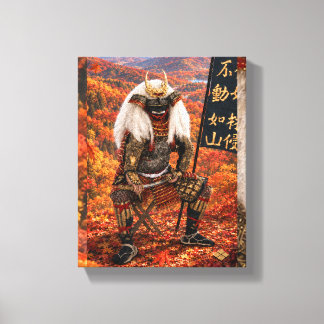 Takeda Shingen Samurajrustning Höst 8x10 Canvastryck
