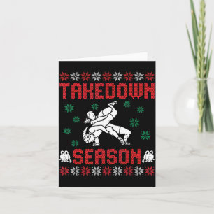 Takedown-säsongen Tjej wrestling ful jultröja Chri Kort