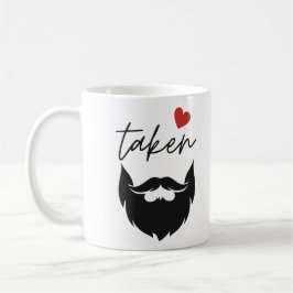 Taken Beard Funny Valentine Day Kaffemugg