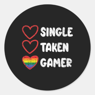 Taken Gamer Gay pride Flagga Lgbt-q-spel Video-gam Runt Klistermärke