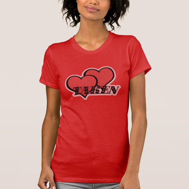 Taken Red Hearts T-Shirt (Framsida)