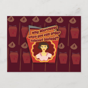 Takeout Diva Housefru Say Vykort