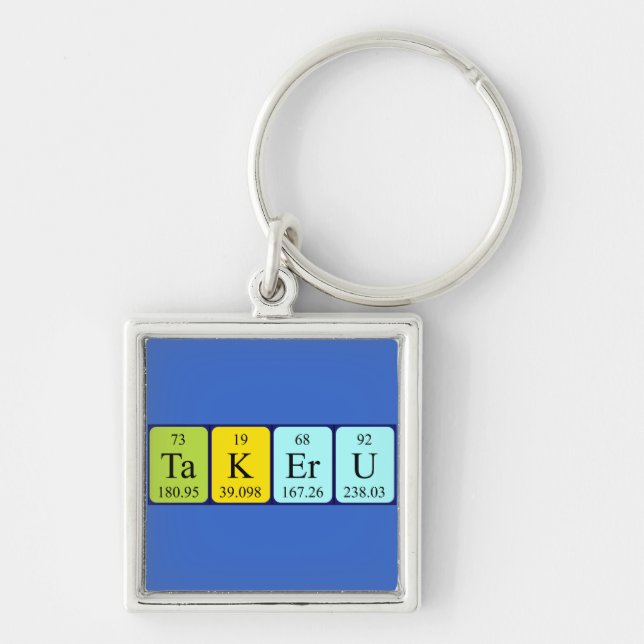 Takeru Periodisk nyckelring bord namn (Framsidan)