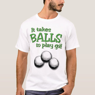 Takesbollar som leker golf t-shirt