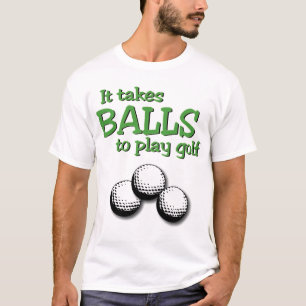 Takesbollar som leker golf tee