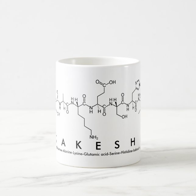 Takeshi peptide namn mugg (Center)