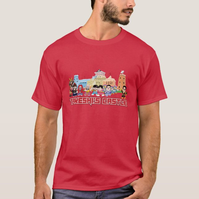Takeshis Castle - Main Group Illustration Graphic T Shirt (Framsida)