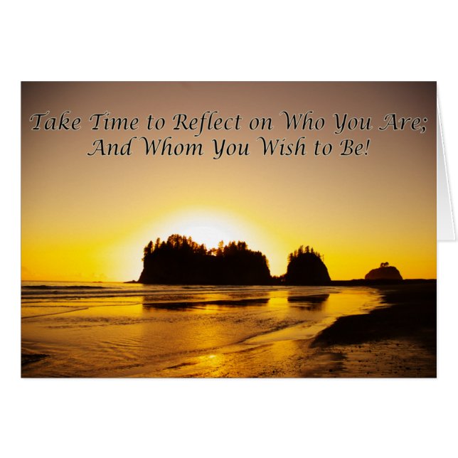 taketid att reflektera hälsningskort (Framsidan Horizontal)