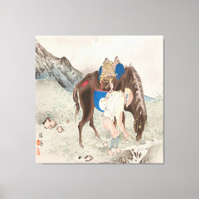 Takeuchi Seiho : Seihō jū ni Fuji, Pl.06 (1894) Canvastryck (Framsida)