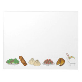 Takeway China Restaurant tog ut Cuisineet Food Anteckningsblock