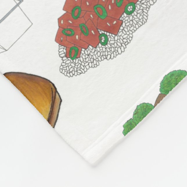 Takeway China Restaurant tog ut Cuisineet Food Fleecefilt (Hörn)