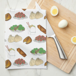 Takeway China Restaurant tog ut Cuisineet Food Kökshandduk