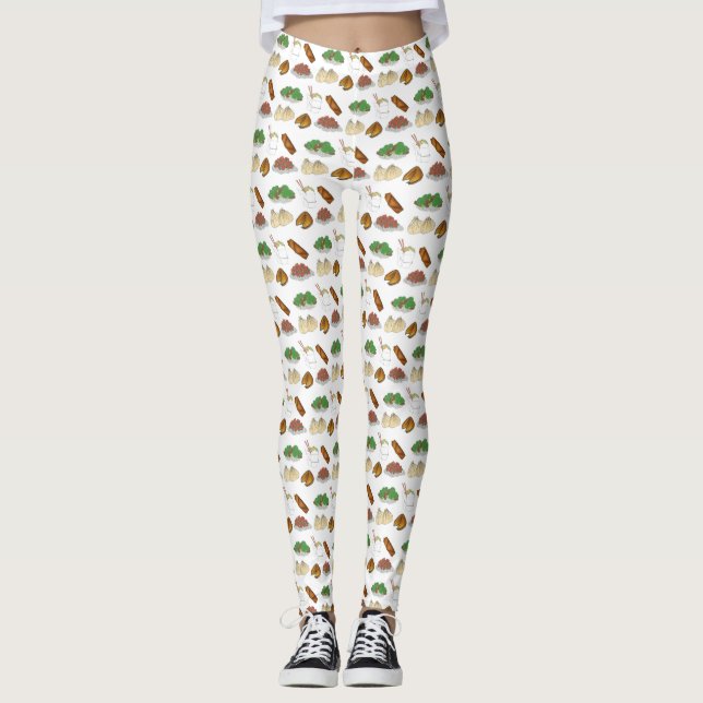 Takeway China Restaurant tog ut Cuisineet Food Leggings (Framsida)