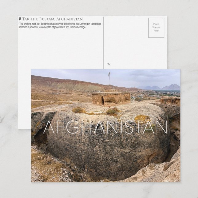 Takht-e-Rustam, Afghanistan Resebrevykort Vykort (Fram/baksida)