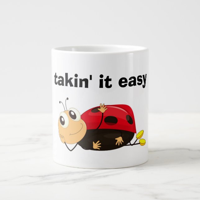"TAKIN'IT LASY" LADYBUG JUMBO MUGG (Framsidan)