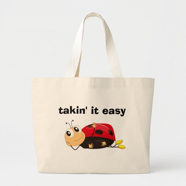 "TAKIN'IT LASY" LADYBUG JUMBO TYGKASSE (Framsidan)