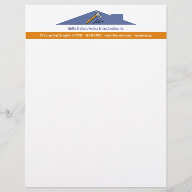 Takkonstruktioner Letterhead Brevhuvud (Framsida)