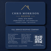 Takläggare Navy Blue Gold QR-kod