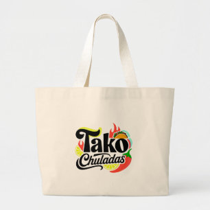 Tako Chuladas Rolig Mexikansk Mat Jätte Stor Shopp Jumbo Tygkasse