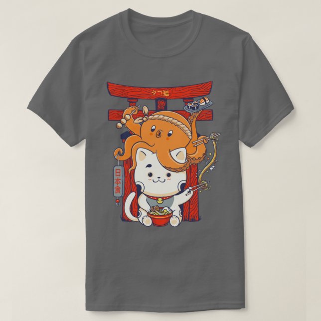 Tako och Neko Restaurant T Shirt (Design framsida)