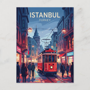 Taksim och Istiklal Avenue Turkiet Vykort