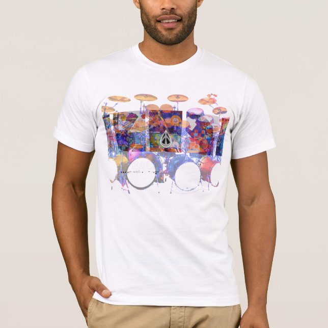 "takt 1PEACE det. Liv är rythym". Tee Shirt (Framsida)