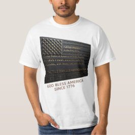 Taktil amerikansk flagga med trohetseden t shirt