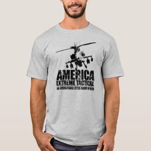 Taktisk Amerika ytterlighet - Apache helikopter Tee Shirt