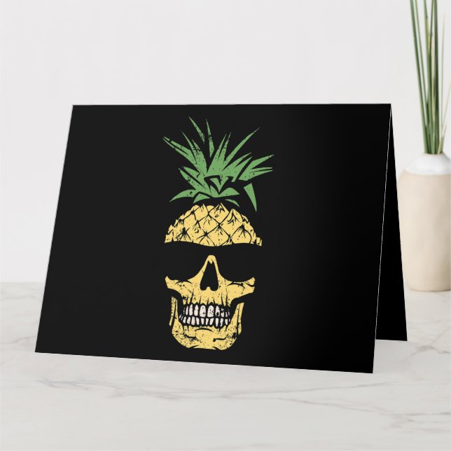 Taktisk ananas skull i solglasögon vid Tropi Kort (Framsida)