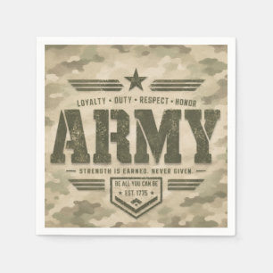 Taktisk armédesign pappersservett