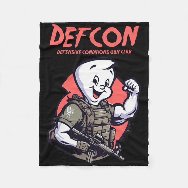 Taktisk Ghost Cute Ghost Halloween-talessäsong Fleecefilt (Framsidan)