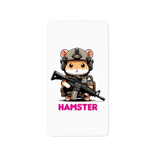 Taktisk Hamster Adressetikett (Framsidan)