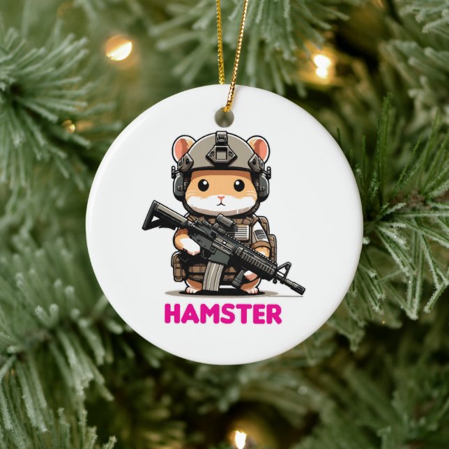 Taktisk Hamster Julgransprydnad Keramik (Träd)