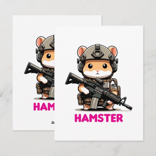 Taktisk Hamster Julkort (Fram/baksida)