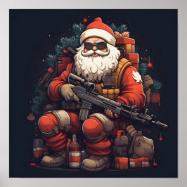 Taktisk poster av julgranar i Jultomten