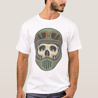 Taktisk Skalle Hjälm Grafisk T-Shirt