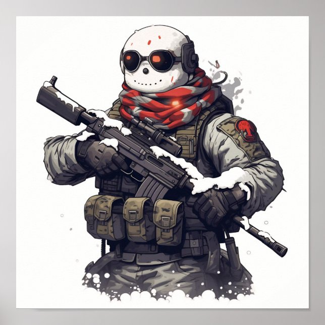 Taktisk Snögubbe Poster (Framsidan)