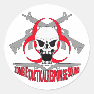taktisk svarssquad 2 för zombie runt klistermärke