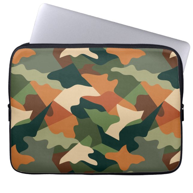 Taktisk Trench-kamouflage Laptop Fodral (Framsidan)