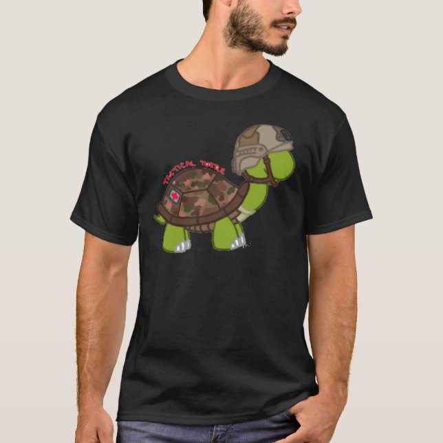 Taktisk turtle Sticker T Shirt (Framsida)