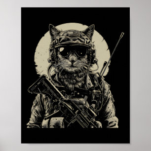 Taktiskt taktiskt redaktionellt veteransoldat Gift Poster
