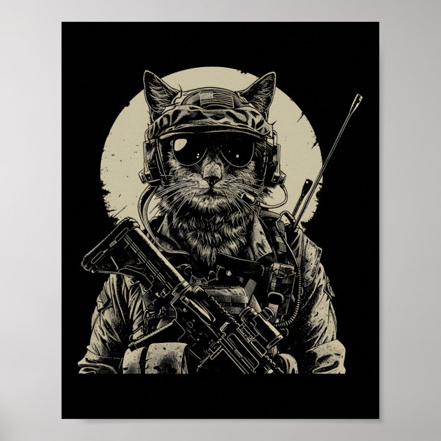 Taktiskt taktiskt redaktionellt veteransoldat Gift Poster (Framsidan)