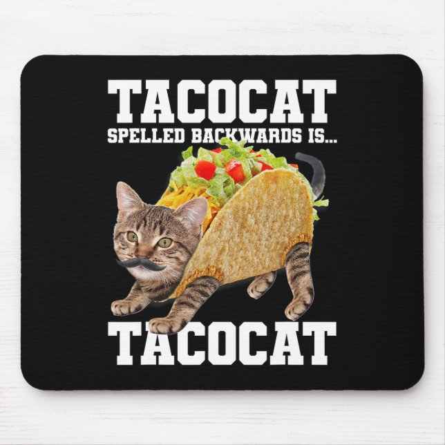 Takto Cat-kurvformade bakåt är takocat Memb-Fånig  Musmatta (Framsidan)