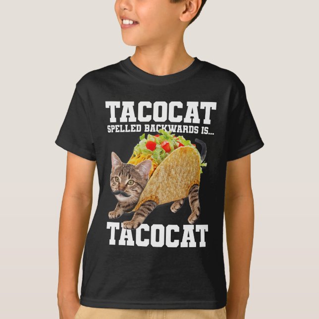 Takto Cat-kurvformade bakåt är takocat Memb-Fånig  T Shirt (Framsida)