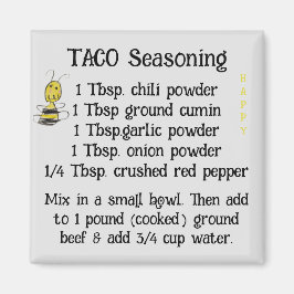 Takto-säsongsbundenhet för bin lycklig 2-tums kvad magnet