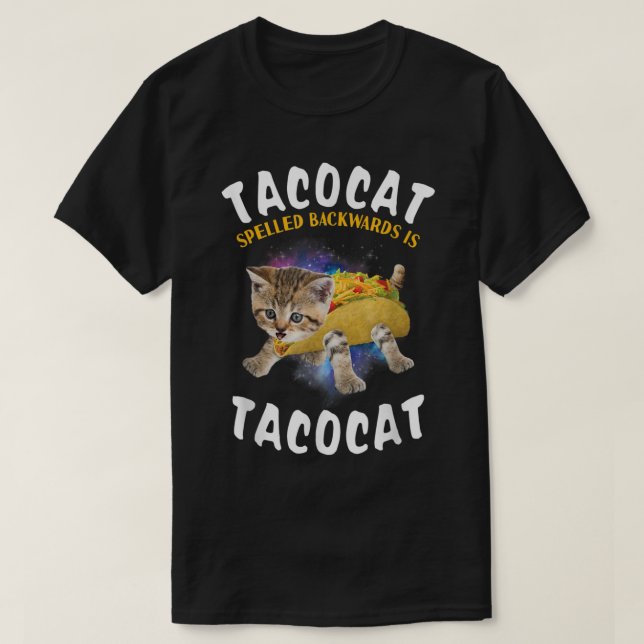 Taktocat som stavas bakåt är takokat, CAT och TA T Shirt (Design framsida)