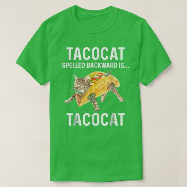 Taktokat som stavas bakåt är takokat Kärlek, katt  T Shirt (Design framsida)