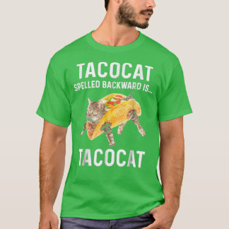 Taktokat som stavas bakåt är takokat Kärlek, katt T Shirt