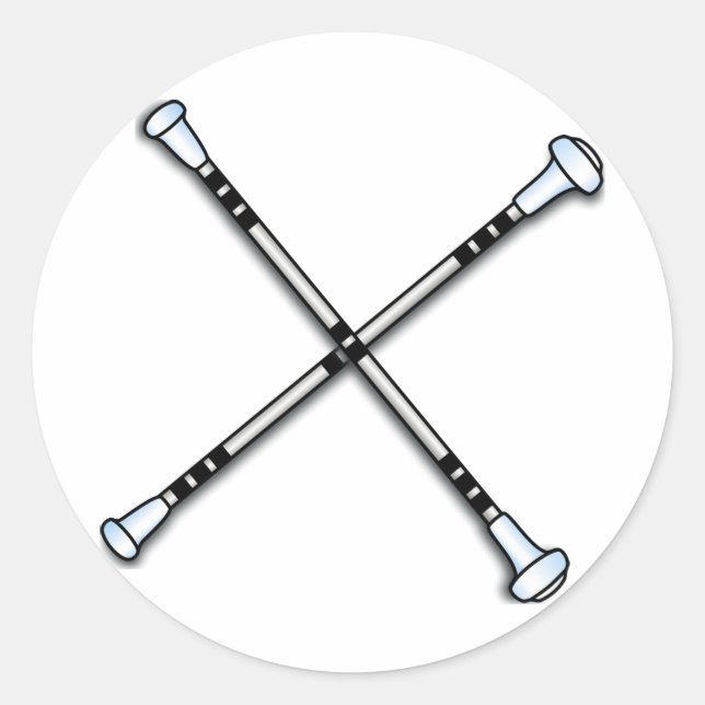 Taktpinne/Twirling Runt Klistermärke (Framsida)