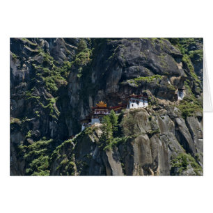 Taktsang-klostret på klippan, Paro, Bhutan Hälsningskort